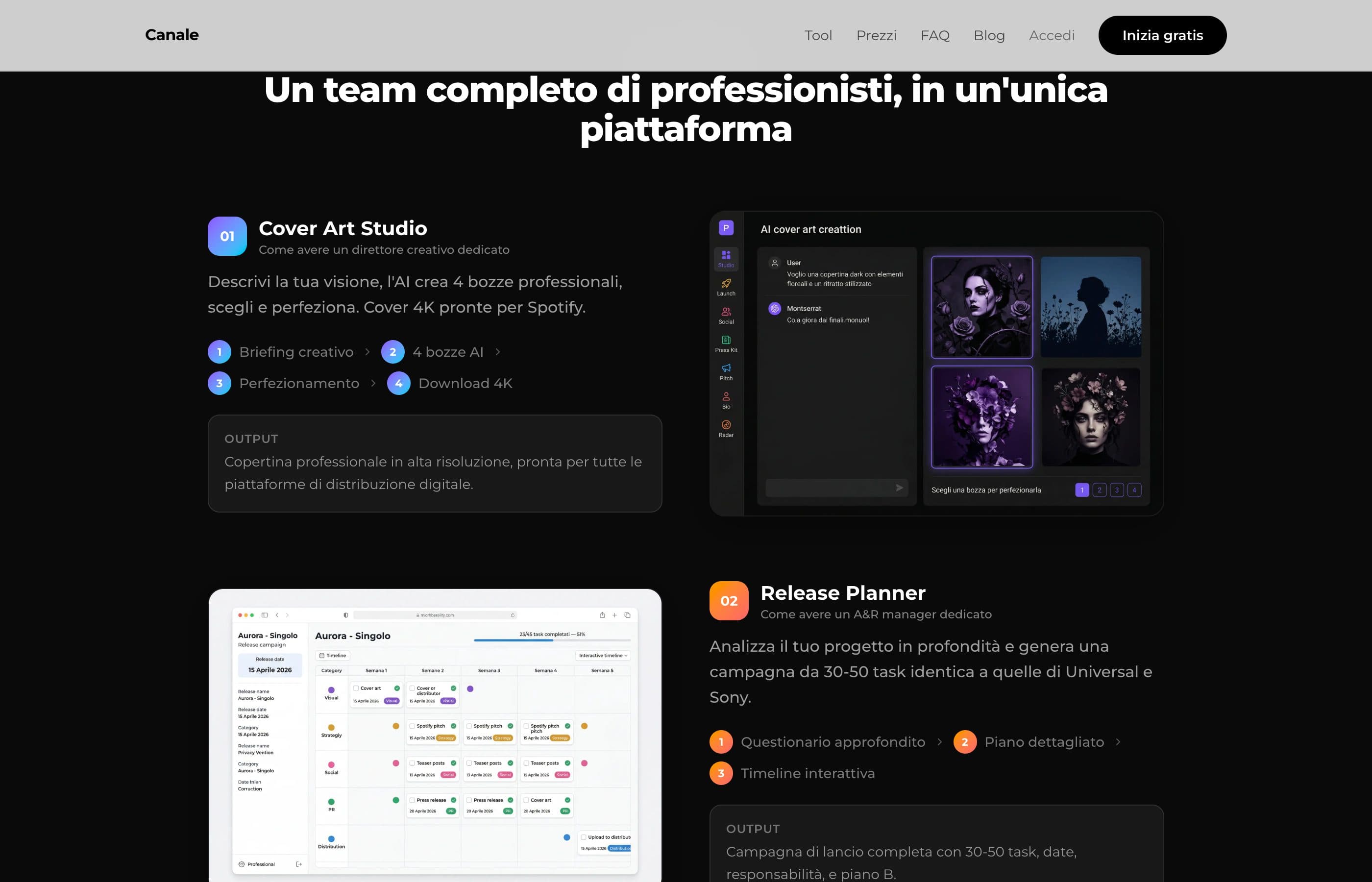 Canale Studio — dettaglio