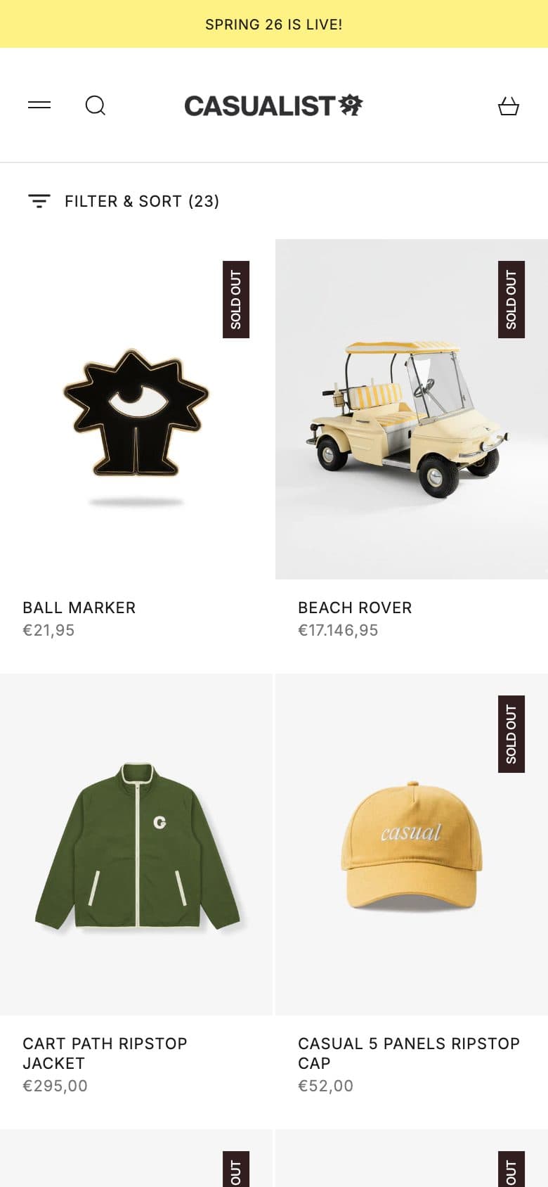 Casualist — versione mobile