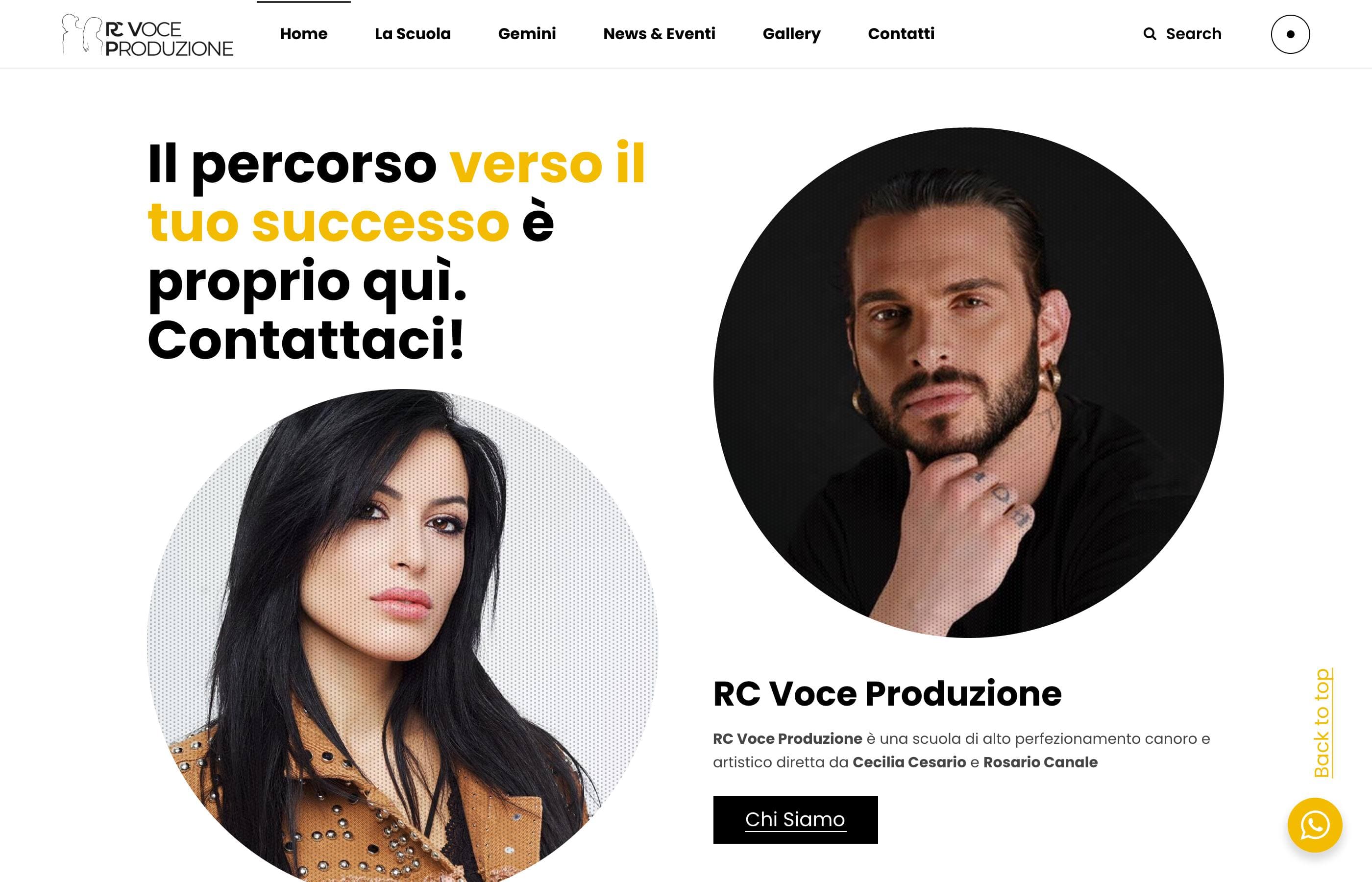 RC Voce Produzione — screenshot principale